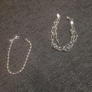 Chic Silver Bracelet Duo